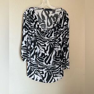 Isabell Rodriguez Animal Print long sleeve blouse tunic - Plus Size XXL